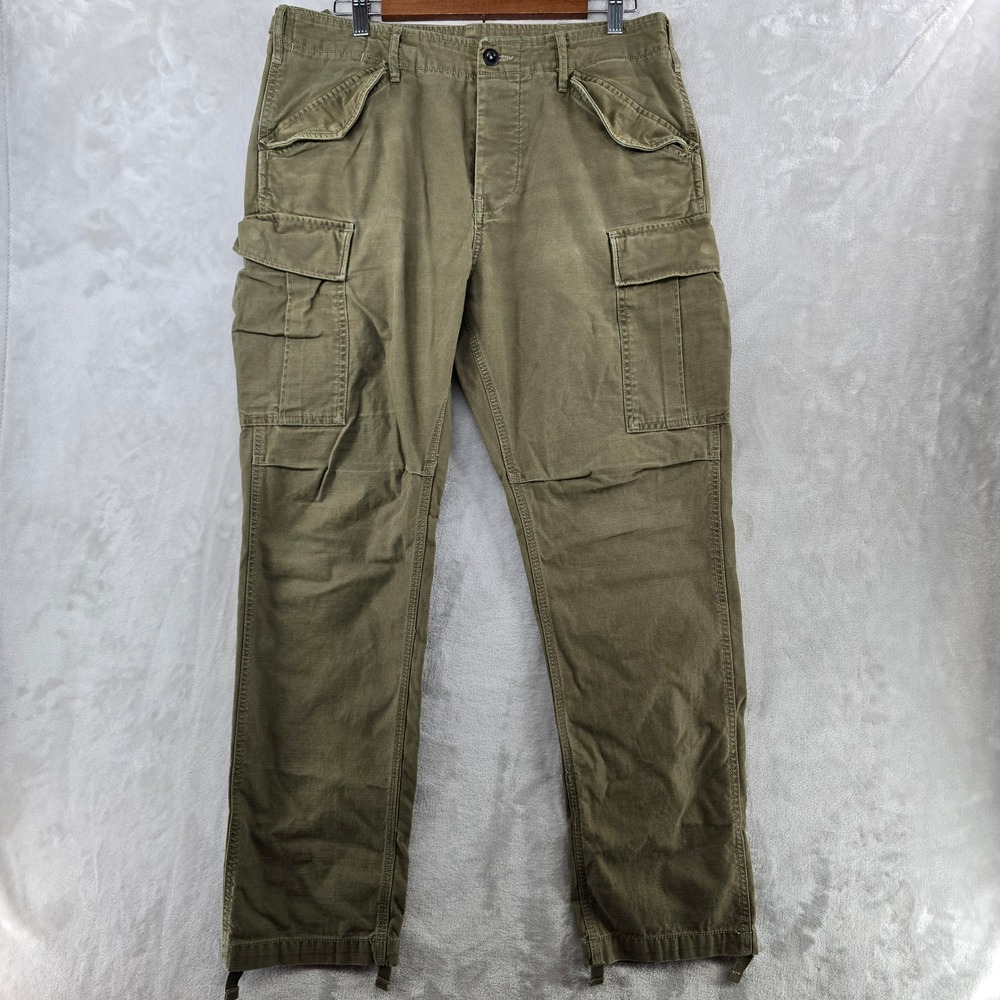 Buck Mason Desert Cargo Surplus Pants Mens Size 33x30 Military Green